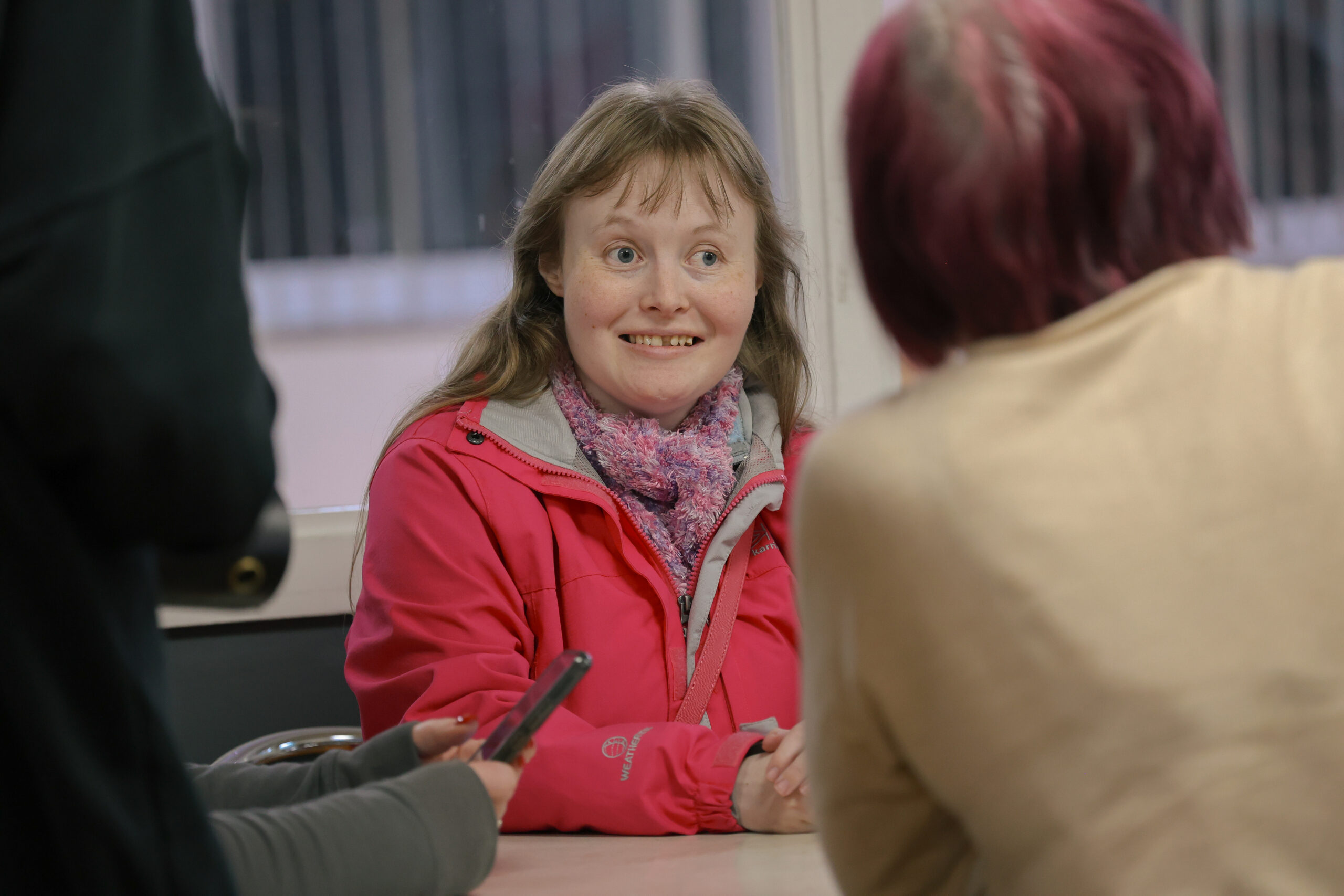 A person with a learning disability receiving health advice